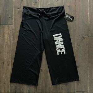 Stars Dancewear Black with Silver Sequin DANCE Pants XL NWT